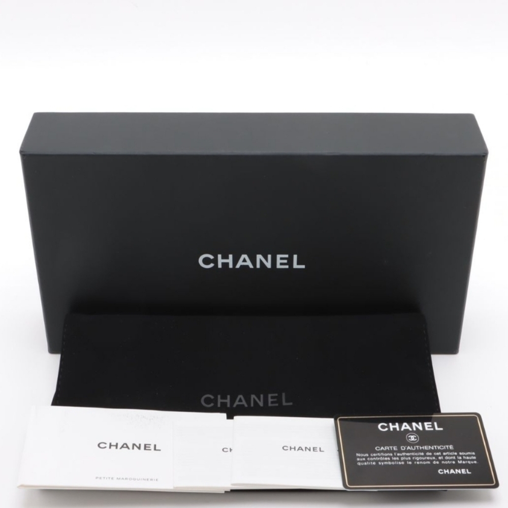 Chanel 19 Chain Shoulder Bag Glasses Case Gold X Silver Metal Fittings - Picture 11 of 12